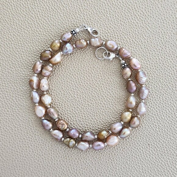 NATURAL PURPLE FRESHWATER PEARLS--16" - Picture 1 of 2